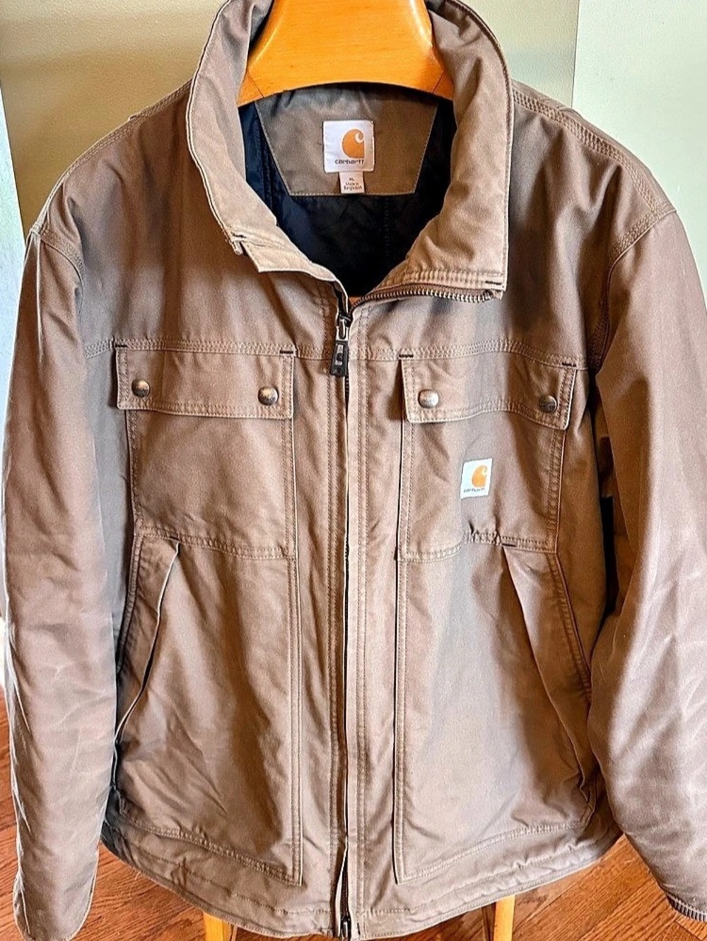 Carhartt Quick Duck Jefferson Jacket XL Brown Workwear Canvas